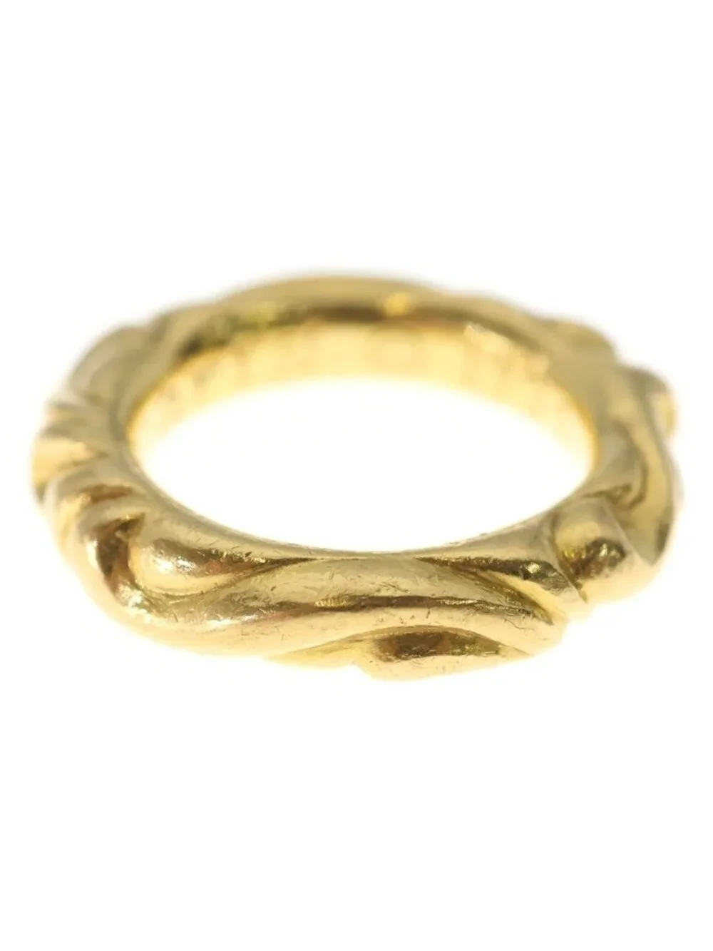 Chrome Hearts 22k Scrl Band Scroll Ring Gold